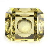 LEMON QUARTZ MIRROR CUT BUBBLE OCTAGON (GREEN GOLD) 12X10MM 6.08 Cts.