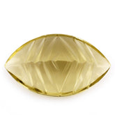 LEMON QUARTZ BUFFTOP CONCAVE BACK MARQUISE (GREEN GOLD) 20X12MM 8.80 Cts.