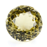 LEMON QUARTZ PORTUGUESE CUT ROUND (GREEN GOLD) 12MM 8.65 Cts.