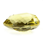 LEMON QUARTZ TWISTED BRIOLETTE PEAR (GREEN GOLD) 16X12MM 8.83 Cts.