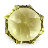 LEMON QUARTZ NINETY CUT ROUND (GREEN GOLD) 15MM 10.98 Cts.