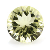 LEMON QUARTZ CONCAVE CUT ROUND (GREEN GOLD) 10MM 3.37 Cts.