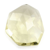 LEMON QUARTZ ROSE CUT BRIOLETTE UNEVEN SHAPE 14.50X12.50MM 4.66 Cts.