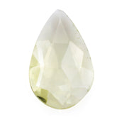 LEMON QUARTZ ROSE CUT BRIOLETTE PEAR 14X9MM 2.57 Cts.