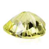 LEMON QUARTZ CHECKER CUT ON TOP BACK LAZER CUT HEART 15MM 9.73 Cts.