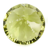 LEMON QUARTZ CONCAVE SPLENDOR CUT ROUND (DES#74) 14MM 4.75 Cts.