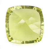 LEMON QUARTZ CONCAVE CUT CUSHION (DES#72) 12MM 7.25 Cts.