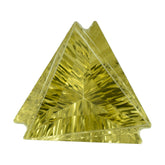 LEMON QUARTZ CONCAVE FANCY TRILLION 14MM 8.05 Cts.