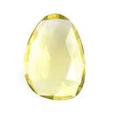 LEMON QUARTZ ROSE CUT BRIOLETTE PEARISH 14X10MM 3.78 Cts.