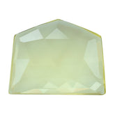 LEMON QUARTZ ROSE CUT FANCY CAB 20X16MM 11.32CTS.