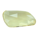 LEMON QUARTZ ROSE CUT TAPERED CAB 20X10MM 6.74CTS.