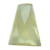 LEMON QUARTZ ROSE CUT TAPERED CAB 19.50X15MM 8.55CTS.