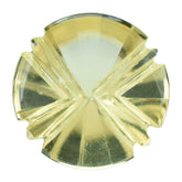 LEMON QUARTZ FLAT BUFFTOP X BACK ROUND 14MM 6.65CTS.
