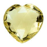 LEMON QUARTZ ROSE CUT BRIOLETTE HEART 10MM 3.16CTS.
