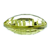 LEMON QUARTZ BRIOLETTE ROUND (HALF DRILL) 12.50MM 5.95CTS.