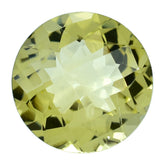 LEMON QUARTZ CHECKER CUT ROUND 14MM 8.36CTS.
