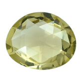 LEMON QUARTZ ROSE CUT BRIOLETTE IRREGULAR OVAL 11.50X9.50MM 3.52CTS.