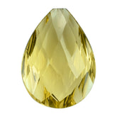 LEMON QUARTZ CONCAVE BRIOLETTE PEAR (HALF DRILL) 20X15MM 14.23CTS.