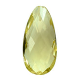 LEMON QUARTZ BRIOLETTE PEAR (HALF DRILL) 16X8MM 5.18CTS.