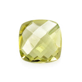 LEMON QUARTZ BRIOLETTE CUSHION (HALF DRILL) 10MM 3.71 Cts.