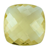 LEMON QUARTZ BRIOLETTE CUSHION 14MM 7.80CTS.