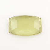 LEMON QUARTZ ROSE CUT BRIOLETTE CUSHION CAB 20.50X13.50MM 10.35CTS.