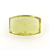 LEMON QUARTZ ROSE CUT BRIOLETTE CUSHION CAB 20.50X13.50MM 10.35CTS.