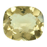 LEMON QUARTZ CHECKER CUT CUSHION 14X12MM 7.12CTS.