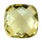 LEMON QUARTZ BRIOLETTE CUSHION 10MM 3.66CTS.
