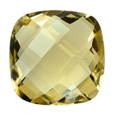 LEMON QUARTZ BRIOLETTE CUSHION 10MM 3.66CTS.