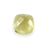 LEMON QUARTZ CHECKER CUT CUSHION CAB 7MM 1.38 Cts.