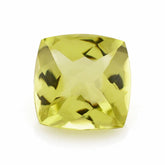 LEMON QUARTZ BUFFTOP CUSHION (GREEN GOLD) 14MM 10.45 Cts.