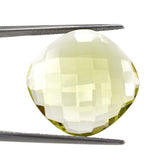 LEMON QUARTZ BRIOLETTE CUSHION (GREEN GOLD) 20MM 14.80Cts.