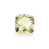 LEMON QUARTZ CHECKER CUT CUSHION 8MM 2.30Cts.