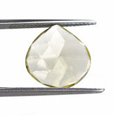 LEMON QUARTZ ROSE CUT BRIOLETTE PEAR (TABEEZ) 13MM 3.9Cts.