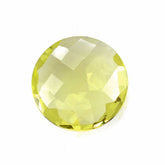 LEMON QUARTZ BRIOLETTE ROUND (GREEN GOLD) 15MM 6.85Cts.
