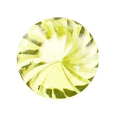 LEMON QUARTZ BUFFTOP ROUND WITH TWISTED CONCAVE 15MM 10.60 Cts.