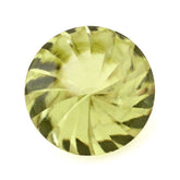 LEMON QUARTZ BUFFTOP ROUND WITH TWISTED CONCAVE 15MM 10.45 Cts.