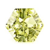LEMON QUARTZ CONCAVE SPLENDOR CUT HEXAGON 16MM 12.85 Cts.