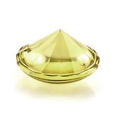 LEMON QUARTZ BUFFTOP ROUND WITH TWISTED CONCAVE 15MM 9.71 Cts.
