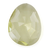 LEMON QUARTZ CUT IRREGULAR OVAL STEP CUT BACK 23X18MM 13.68 Cts.