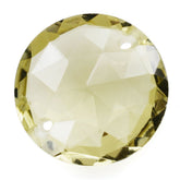 LEMON QUARTZ ROSE CUT BRIOLETTE ROUND WITH (TWO FULL DRILL) 16MM 10.06 Cts.
