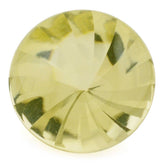 LEMON QUARTZ BUFFTOP ROUND WITH TWISTED CONCAVE 15MM 11.21 Cts.