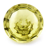 LEMON QUARTZ BUFFTOP CONCAVE STEP CUT BACK ROUND 15MM 9.93 Cts.