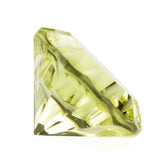 LEMON QUARTZ CONCAVE STRAIGHT FACET ROUND 14MM 8.19 Cts.