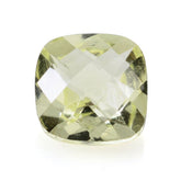 LEMON QUARTZ CHECKER CUT CUSHION (GREEN GOLD) 6MM 0.75 Cts.
