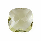 LEMON QUARTZ CHECKER CUT CUSHION (GREEN GOLD) 6MM 0.75 Cts.