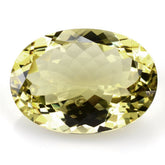 LEMON QUARTZ CUT OVAL (GREEN GOLD) 25X18MM 28.50 Cts.