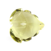 LEMON QUARTZ CARVED HEART (GREEN GOLD) 12MM 5.40 Cts.