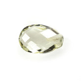 LEMON QUARTZ BRIOLETTE PEAR (GREEN GOLD) (HALF DRILL) 6X4MM 0.44 Cts.
